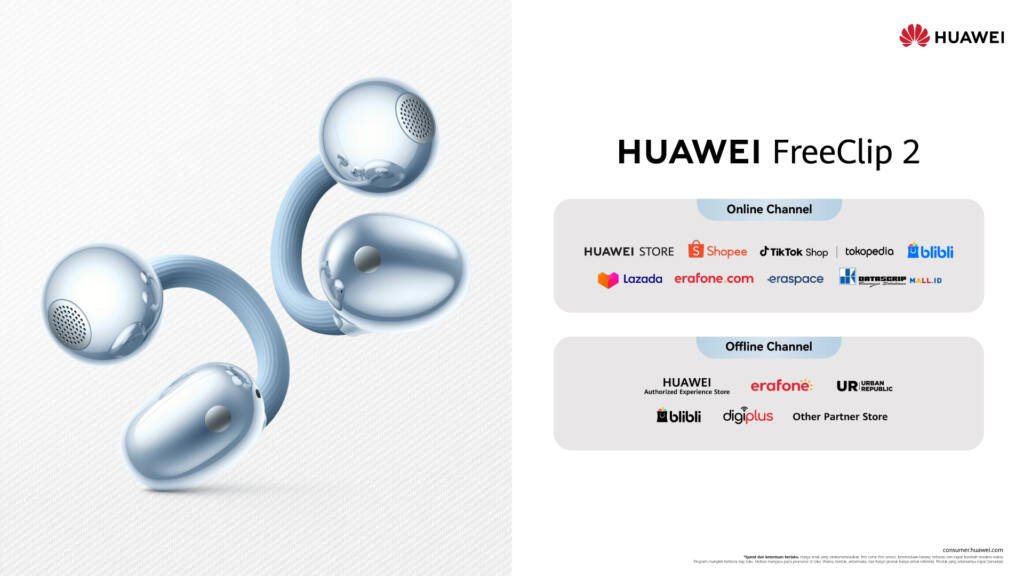 RESMI DIJUAL DI INDONESIA, HUAWEI FREECLIP 2 DIBANDEROL RP2,8 JUTAAN
