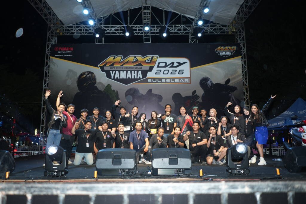 Kota Bone, Sulawesi Selatan, menjadi lokasi pembuka rangkaian MAXi Yamaha Day 2026. Acara yang digelar di Lapangan Merdeka Bone dihadiri lebih dari seribu pengguna MAXi Yamaha dan ribuan masyarakat umum. (dok yamaha)